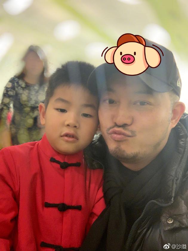 沙溢與小魚兒自拍