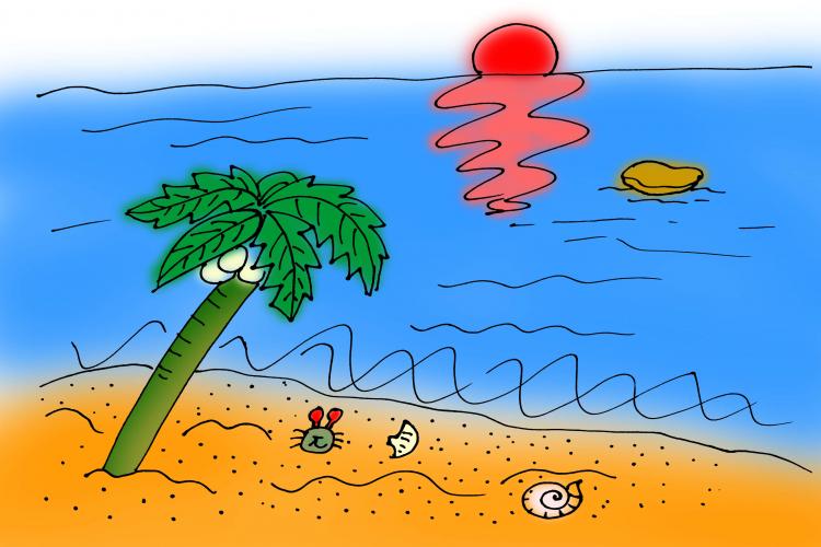 為什么孩子的作品里常會(huì)有個(gè)太陽？