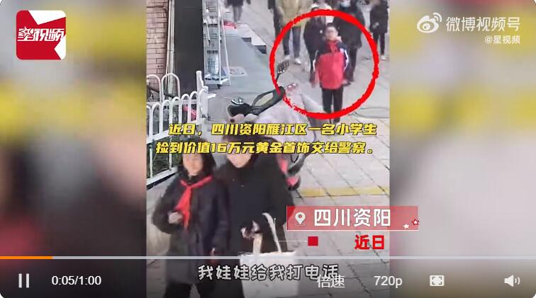 四川資陽小學(xué)生拾金不昧獲每年6千元助學(xué)金