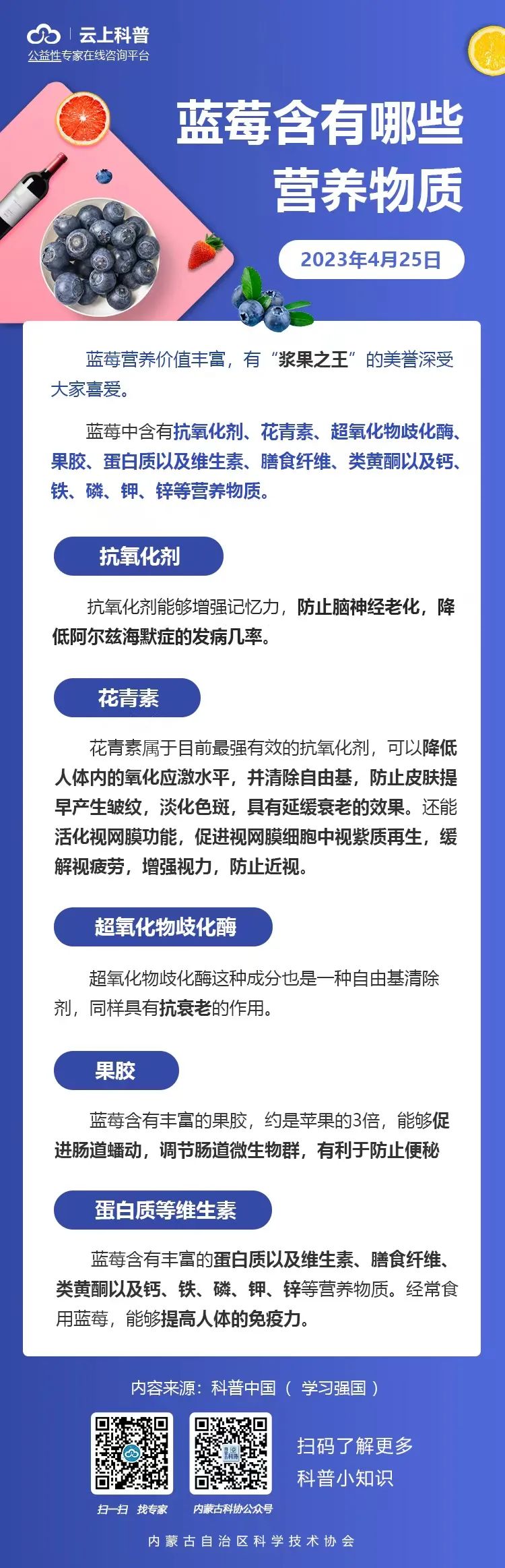 每日科普｜藍(lán)莓含有哪些營(yíng)養(yǎng)物質(zhì)